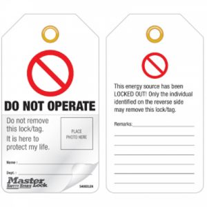 'DO NOT OPERATE' Photo ID Tags